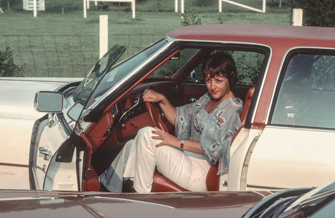 Lady in her Cadillac Sterling Washington DC 1976